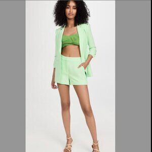 Cinq à Sept Elaine High Waist Shorts in Bright Mint.  Size 4.  NWT.